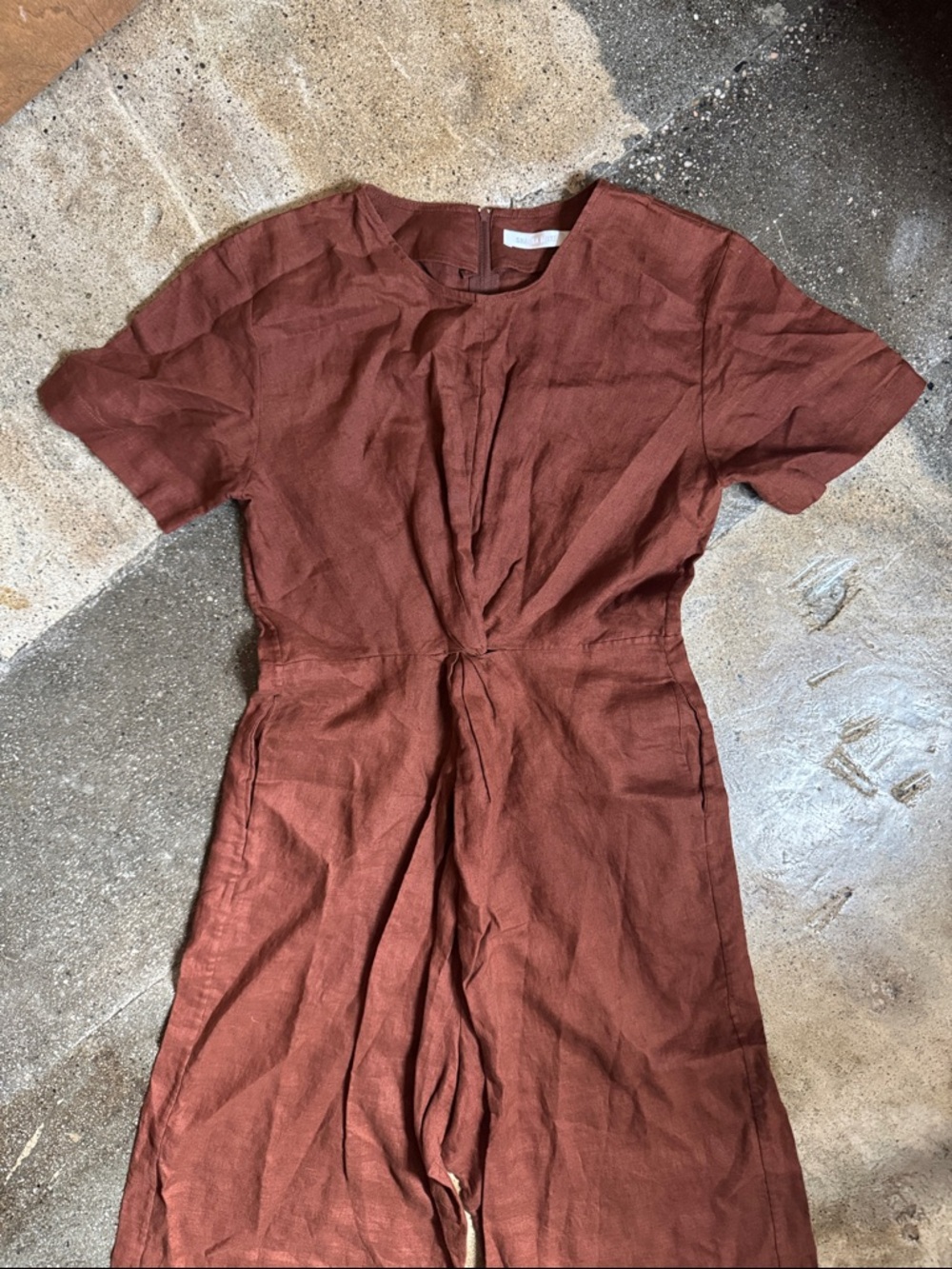 Shaina Mote Verana Linen Wide Leg Jumpsuit Size 2 I LA Designer - Picture 5 of 13